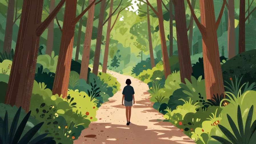 Illustration%20of%20a%20person%20silently%20walking%20through%20a%20quiet%20forest%20path%2C%20vibrant%20colors%2C%20illustrated%20style