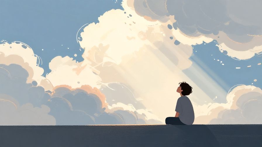 Illustration%20of%20a%20person%20sitting%20alone%20but%20looking%20hopeful%20at%20sunlight%20breaking%20through%20clouds%2C%20soft%20colors%2C%20illustrated%20style