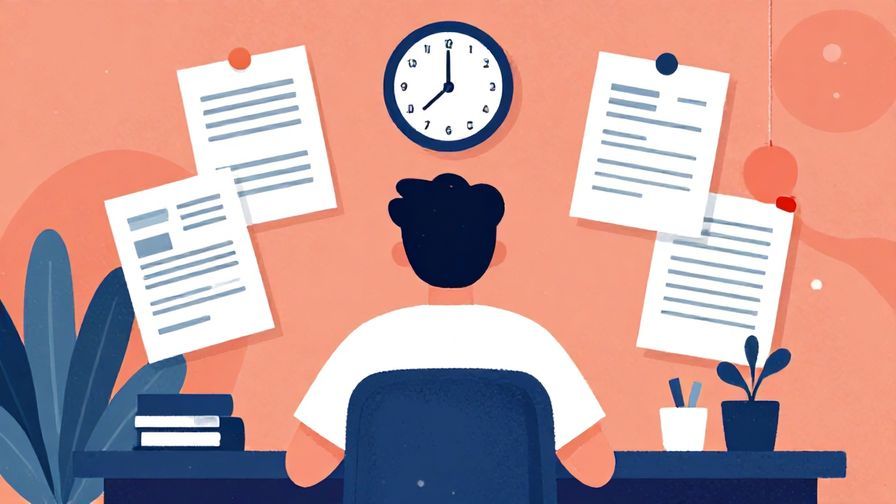 Illustration%20of%20a%20person%20sitting%20at%20a%20desk%20surrounded%20by%20papers%20and%20a%20clock%20showing%20time%20pressure%2C%20vibrant%20colors%2C%20illustrated%20style