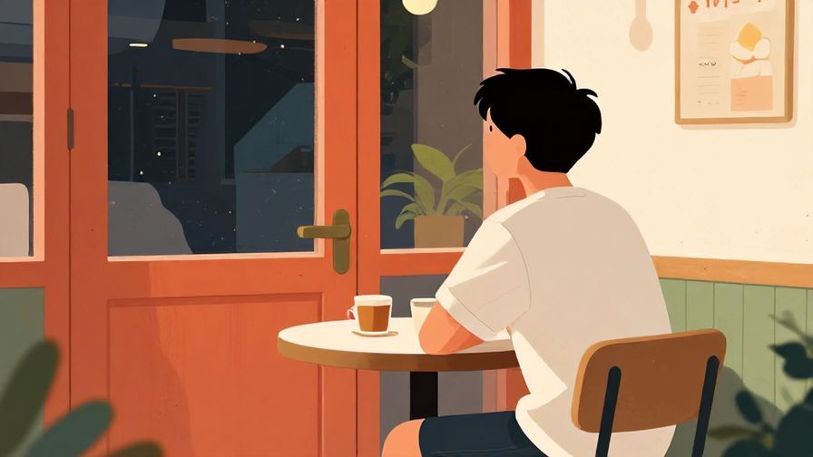 Illustration%20of%20a%20person%20sitting%20in%20a%20cafe%2C%20looking%20at%20the%20door%20expectantly%2C%20soft%20warm%20lighting%2C%20vibrant%20colors%2C%20illustrated%20style
