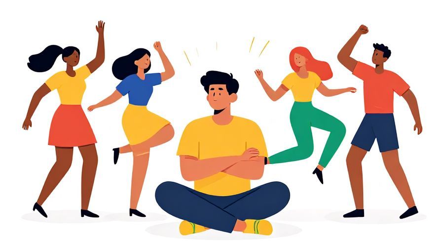 Illustration%20of%20a%20person%20sitting%20with%20arms%20crossed%20while%20others%20are%20dancing%20and%20having%20fun%2C%20bright%20colors%2C%20illustrated%20style