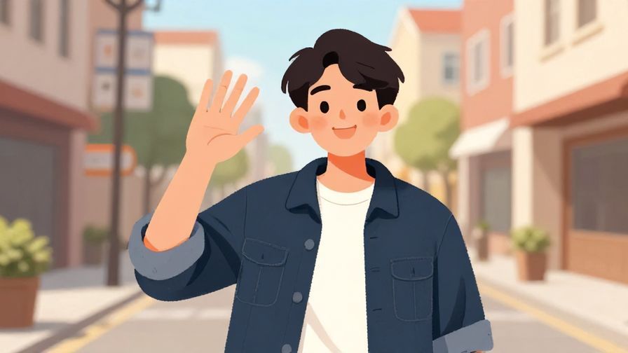 Illustration%20of%20a%20person%20smiling%20and%20giving%20a%20friendly%20wave%20in%20a%20sunny%20street%20scene%2C%20illustrated%20style