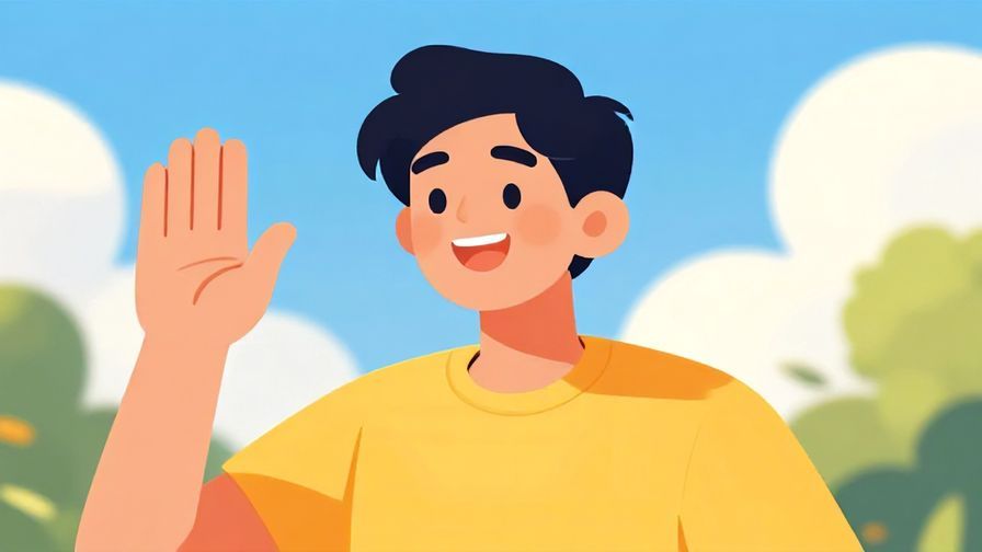 Illustration%20of%20a%20person%20smiling%20and%20raising%20a%20hand%20to%20emphasize%20their%20words%2C%20bright%20daylight%2C%20vibrant%20colors