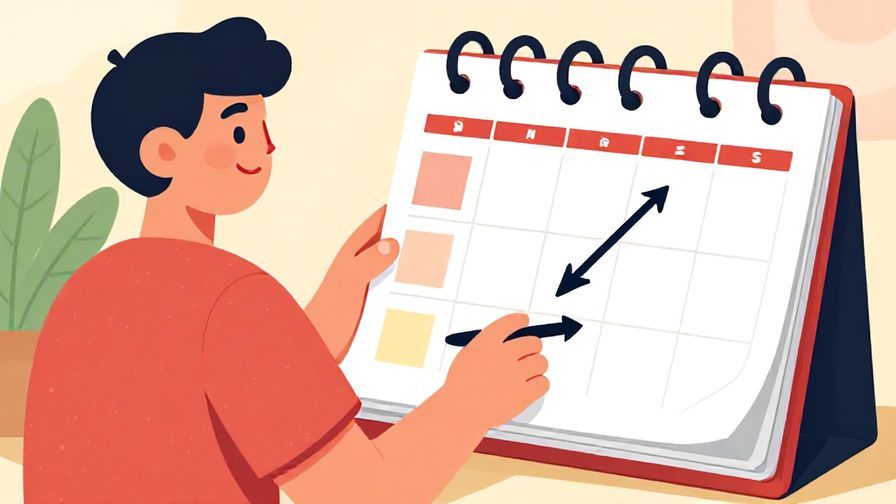 Illustration%20of%20a%20person%20smiling%20and%20relaxing%20with%20an%20open%20calendar%20and%20multiple%20arrows%20pointing%20to%20different%20plans%2C%20detailed%20background%2C%20vibrant%20colors%2C%20illustrated%20style