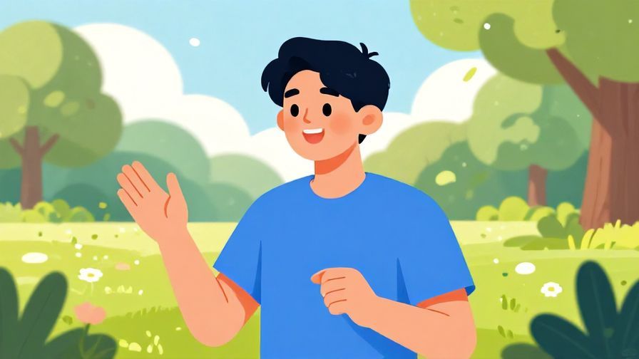 Illustration%20of%20a%20person%20smiling%20and%20speaking%20with%20hand%20gestures%20in%20a%20sunny%20park%2C%20vibrant%20colors