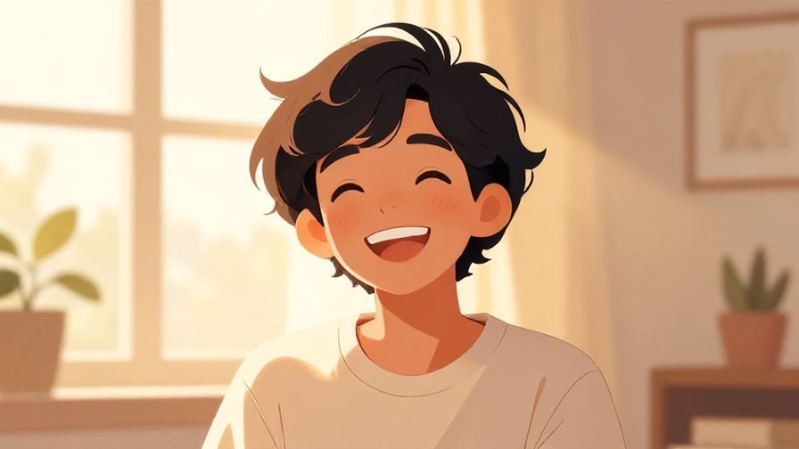 Illustration%20of%20a%20person%20smiling%20brightly%20with%20sunlight%20streaming%20in%20a%20room%2C%20warm%20colors%2C%20illustrated%20style