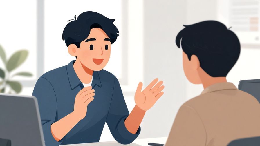 Illustration%20of%20a%20person%20smiling%20encouragingly%20towards%20another%20person%20who%20looks%20motivated%2C%20bright%20office%20background%2C%20illustrated%20style