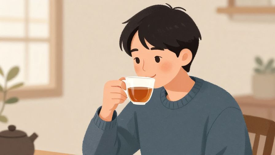 Illustration%20of%20a%20person%20smiling%20gently%20while%20sipping%20tea%20in%20a%20quiet%20room%2C%20soft%20lighting%20and%20calm%20colors%2C%20illustrated%20style