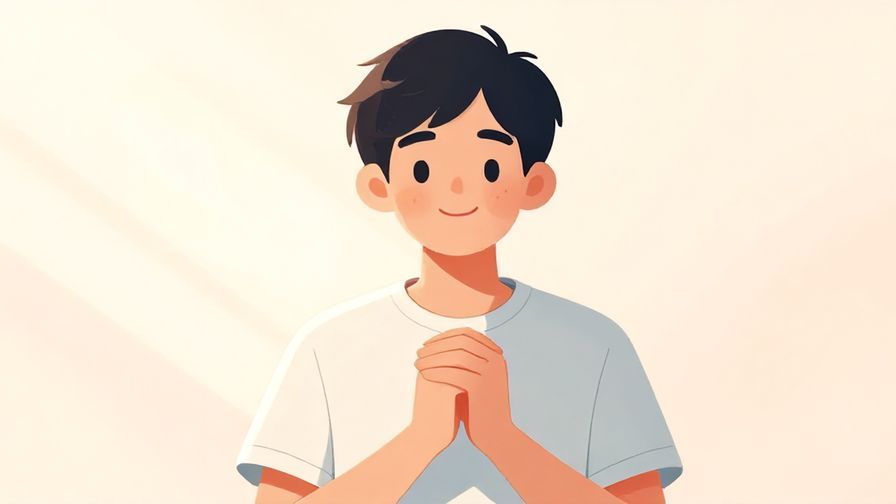 Illustration%20of%20a%20person%20smiling%20gently%20with%20hands%20folded%20calmly%2C%20soft%20pastel%20background%20with%20light%20rays%2C%20illustrated%20style