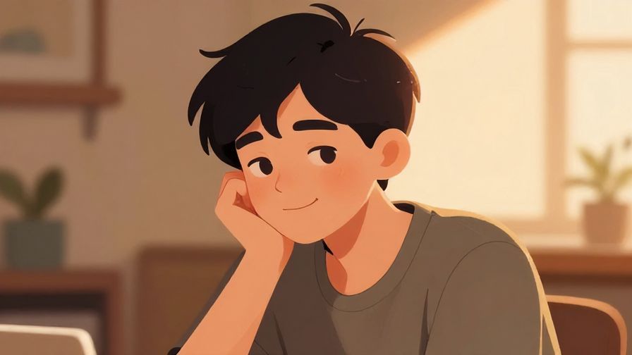 Illustration%20of%20a%20person%20smiling%20gently%2C%20with%20a%20slightly%20shrugging%20gesture%2C%20in%20a%20cozy%20room%20bathed%20in%20warm%20light.