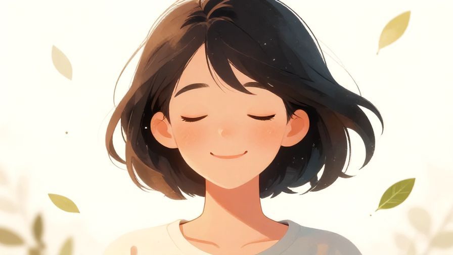 Illustration%20of%20a%20person%20smiling%20gently%20with%20eyes%20closed%2C%20surrounded%20by%20soft%20light%20and%20floating%20leaves%2C%20illustrated%20style