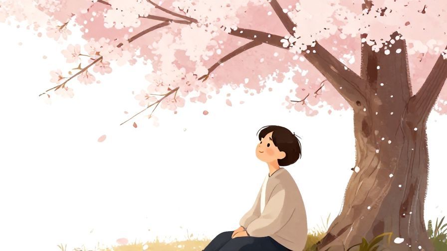 Illustration%20of%20a%20person%20smiling%20gently%20while%20sitting%20under%20a%20cherry%20blossom%20tree%20with%20petals%20falling%20around%20them.%20Soft%20colors%2C%20illustrated%20style
