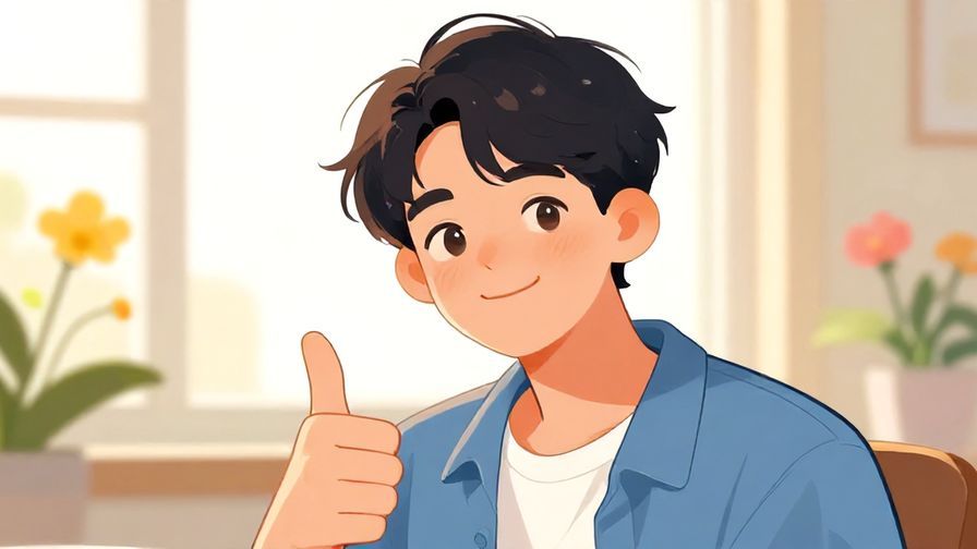 Illustration%20of%20a%20person%20smiling%20gently%20and%20giving%20a%20thumbs%20up%20in%20a%20casual%20setting%20with%20sunlight%20and%20flowers.%20Bright%20colors%2C%20illustrated%20style