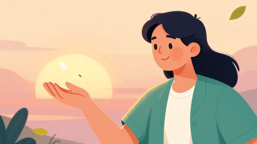 Illustration%20of%20a%20person%20smiling%20gently%2C%20gesturing%20with%20an%20open%20hand%20as%20if%20letting%20something%20go%2C%20with%20a%20soft%20sunset%20background%20and%20floating%20leaves.%20Vibrant%20colors%2C%20illustrated%20style