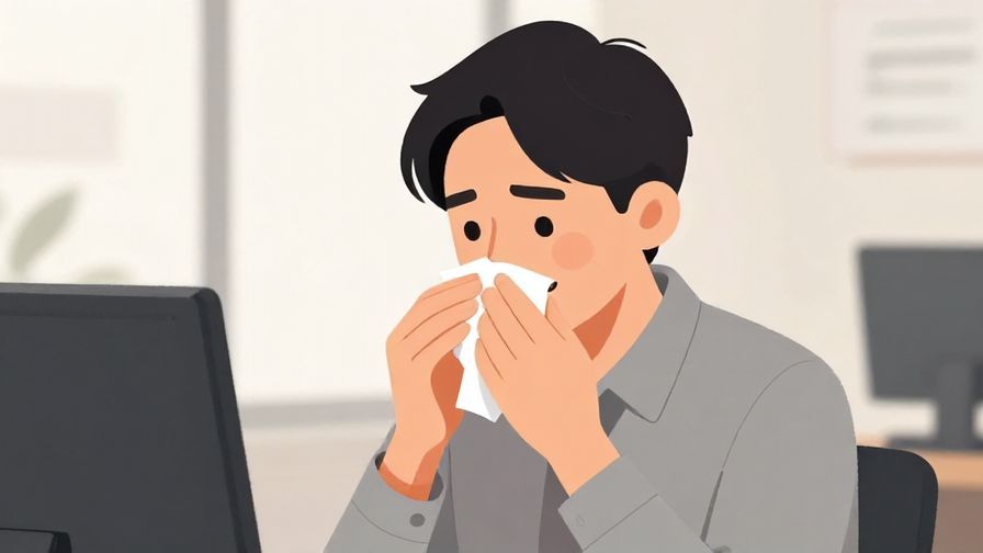 Illustration%20of%20a%20person%20smiling%20politely%20while%20sniffing%20the%20air%2C%20calm%20office%20background%2C%20illustrated%20style