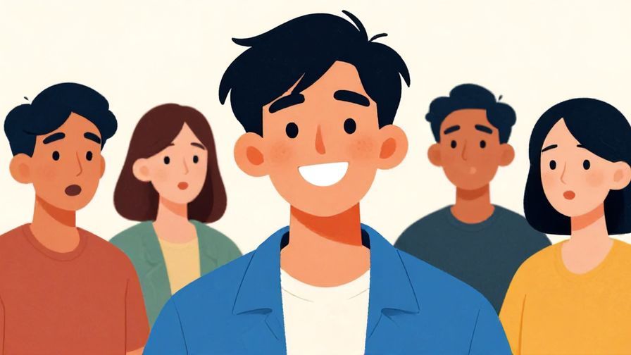 Illustration%20of%20a%20person%20smiling%20proudly%20while%20others%20look%20surprised%20and%20quieted%20in%20the%20background%2C%20vibrant%20colors%2C%20illustrated%20style