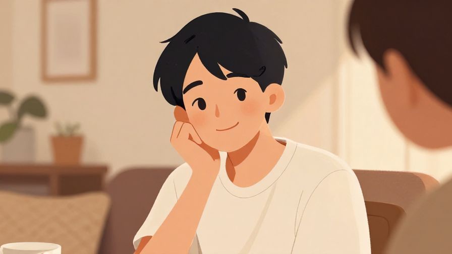 Illustration%20of%20a%20person%20smiling%20softly%20and%20asking%20someone%20to%20wait%20gently%2C%20cozy%20room%20background%2C%20illustrated%20style