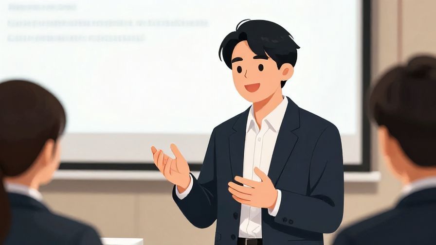 Illustration%20of%20a%20person%20smiling%20while%20talking%20at%20a%20conference%2C%20professional%20setting%2C%20illustrated%20style