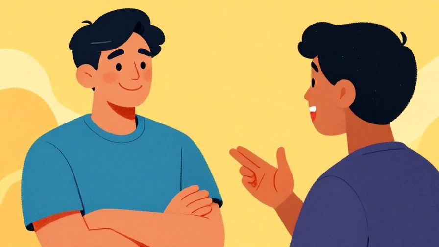 Illustration%20of%20a%20person%20smirking%20with%20crossed%20arms%20while%20another%20person%20talks%20enthusiastically%2C%20vibrant%20colors%2C%20illustrated%20style