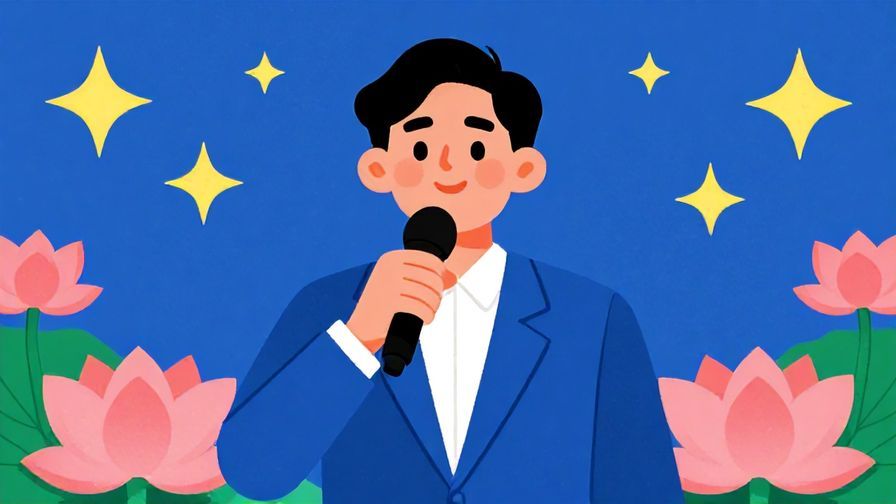 Illustration%20of%20a%20person%20speaking%20confidently%20at%20a%20formal%20event%2C%20with%20bright%20stars%20and%20lotus%20flowers%20in%20the%20background%2C%20vibrant%20colors%2C%20illustrated%20style