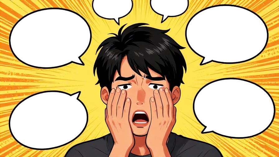 Illustration%20of%20a%20person%20stammering%20nervously%20with%20speech%20bubbles%20jammed%20up%20around%20their%20head%2C%20detailed%20background%2C%20vibrant%20colors%2C%20illustrated%20style