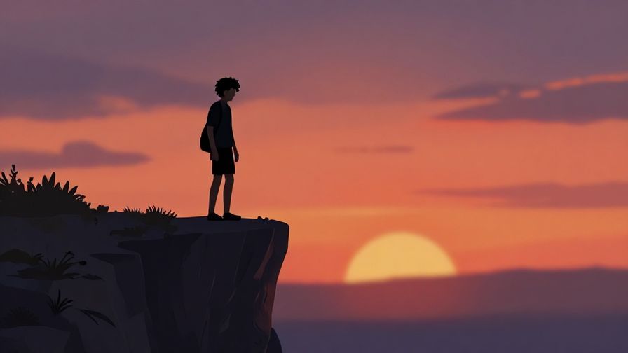 Illustration%20of%20a%20person%20standing%20at%20the%20edge%20of%20a%20cliff%2C%20looking%20exhausted%20and%20stressed%2C%20with%20sunset%20colors%20and%20dramatic%20lighting