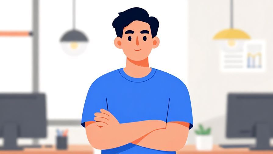 Illustration%20of%20a%20person%20standing%20firm%20with%20arms%20crossed%20and%20a%20calm%2C%20resolute%20expression%2C%20office%20background%2C%20vibrant%20colors%2C%20illustrated%20style