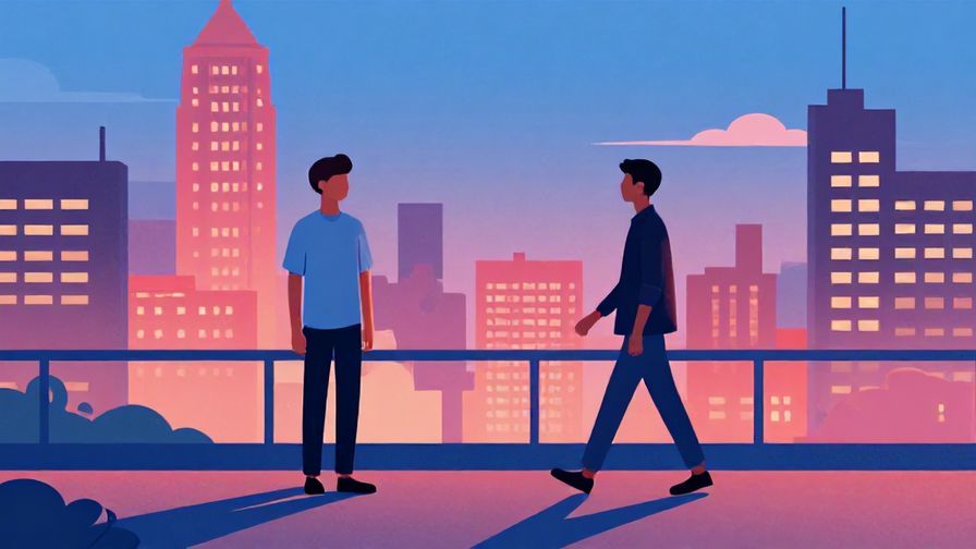 Illustration%20of%20a%20person%20standing%20still%20while%20another%20walks%20away%2C%20evening%20cityscape%20background%2C%20vibrant%20colors%2C%20illustrated%20style