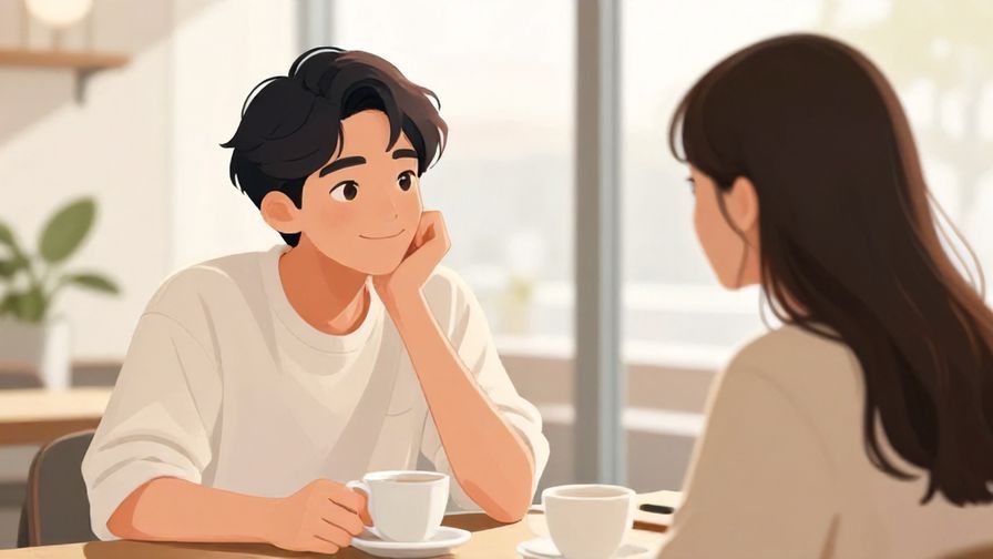 Illustration%20of%20a%20person%20teasing%20a%20friend%20with%20a%20playful%20smile%20in%20a%20bright%20cafe%20scene.