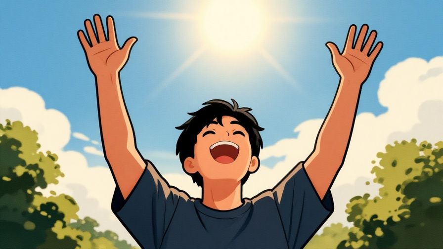 Illustration%20of%20a%20person%20throwing%20their%20hands%20up%20in%20joy%20with%20a%20bright%20sunny%20sky%20background%2C%20illustrated%20style