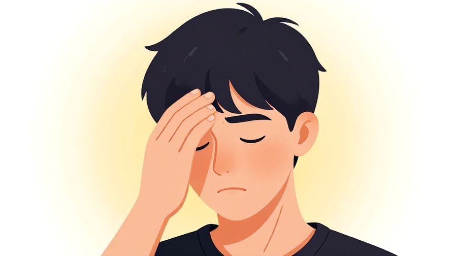 Illustration%20of%20a%20person%20touching%20their%20forehead%20with%20a%20slight%20frown%20and%20warm%20color%20aura%2C%20illustrated%20style