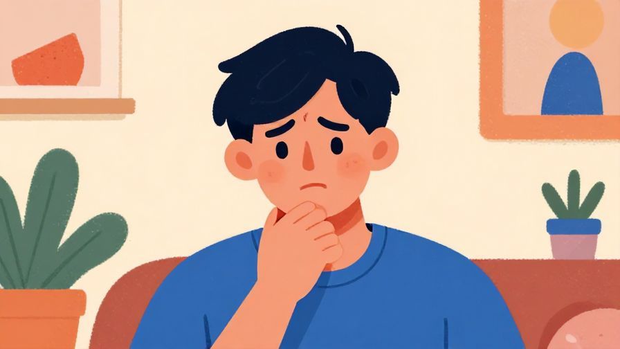 Illustration%20of%20a%20person%20touching%20their%20chin%20with%20a%20confused%20look%2C%20softly%20lit%20room%20with%20abstract%20shapes%20representing%20unease%2C%20vibrant%20colors%2C%20illustrated%20style