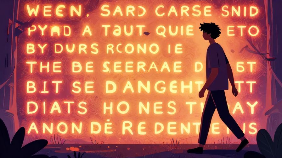 Illustration%20of%20a%20person%20turning%20away%20from%20a%20glowing%20ancient%20text%20while%20walking%20blindly%20forward%2C%20vibrant%20colors%2C%20illustrated%20style