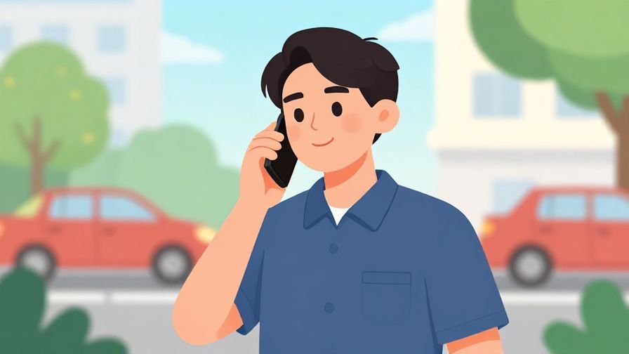 Illustration%20of%20a%20person%20urgently%20but%20politely%20making%20a%20phone%20call%2C%20emergency%20scene%20outside%2C%20bright%20colors