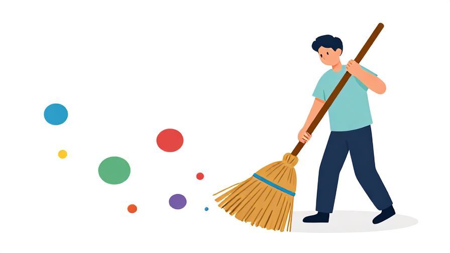 Illustration%20of%20a%20person%20using%20a%20traditional%20broom%20to%20sweep%20away%20small%20colorful%20thought-bubbles%2C%20symbolizing%20distractions%20being%20cleared%2C%20vibrant%20illustrated%20style