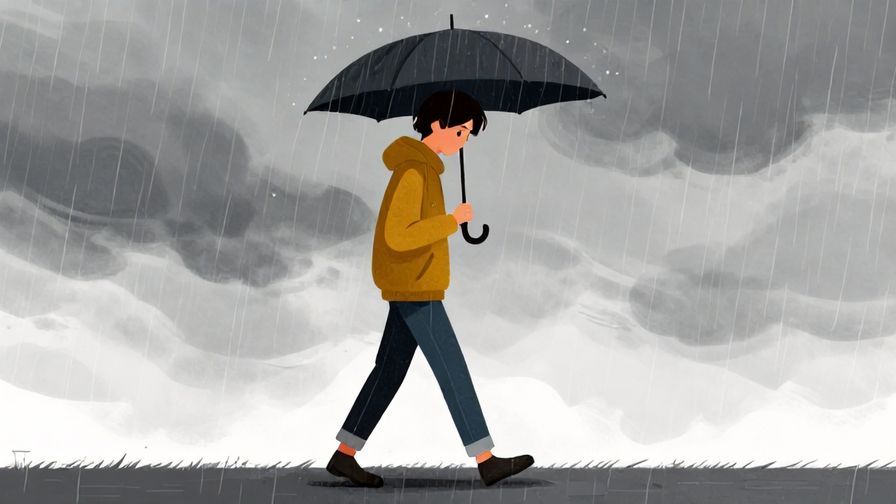 Illustration%20of%20a%20person%20walking%20in%20the%20rain%20with%20no%20umbrella%2C%20looking%20downcast%20amidst%20gray%20clouds%2C%20detailed%20background%2C%20vibrant%20colors%2C%20illustrated%20style