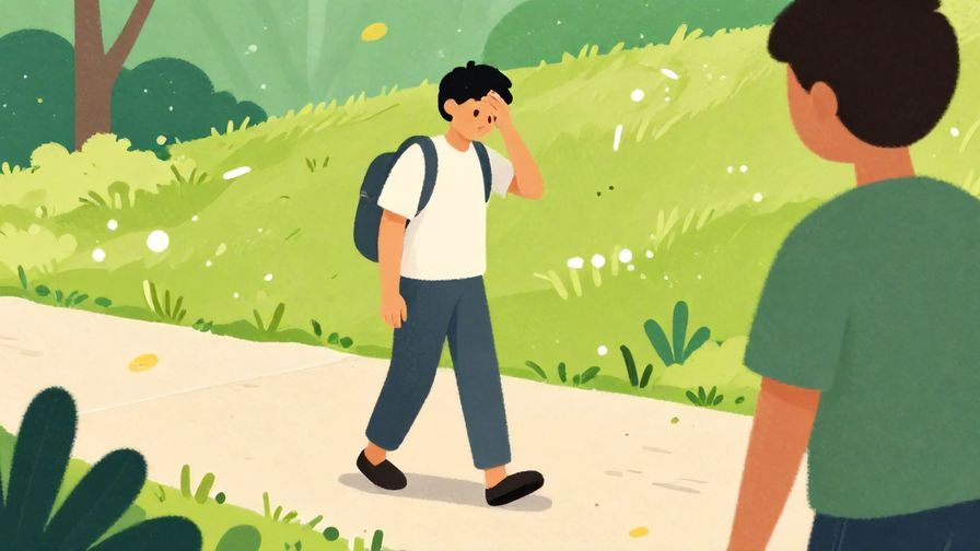 Illustration%20of%20a%20person%20walking%20on%20a%20path%20looking%20tired%20but%20asking%20a%20companion%20about%20distance%2C%20vibrant%20colors%2C%20illustrated%20style