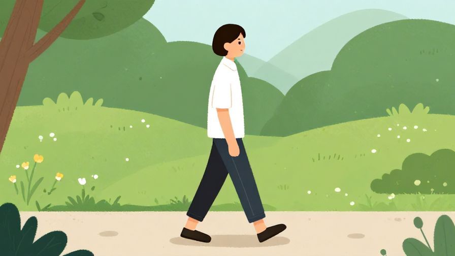 Illustration%20of%20a%20person%20walking%20slowly%20on%20a%20path%2C%20calm%20expression%2C%20natural%20park%20background%2C%20illustrated%20style