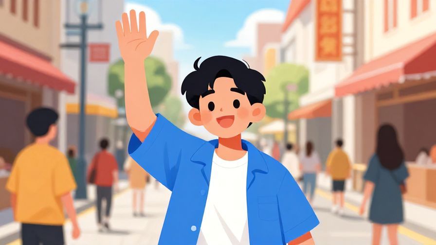 Illustration%20of%20a%20person%20waving%20goodbye%20with%20a%20smile%20and%20cheerful%20expression%20in%20a%20busy%20street%20scene%2C%20vibrant%20colors%2C%20illustrated%20style