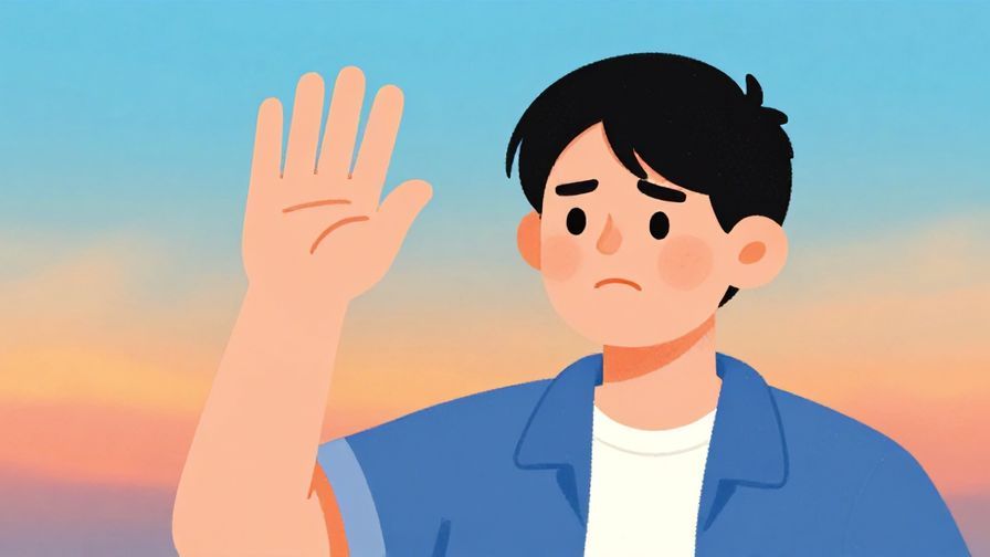 Illustration%20of%20a%20person%20waving%20goodbye%20with%20a%20concerned%20smile%2C%20soft%20sunset%20background%2C%20vibrant%20colors%2C%20illustrated%20style