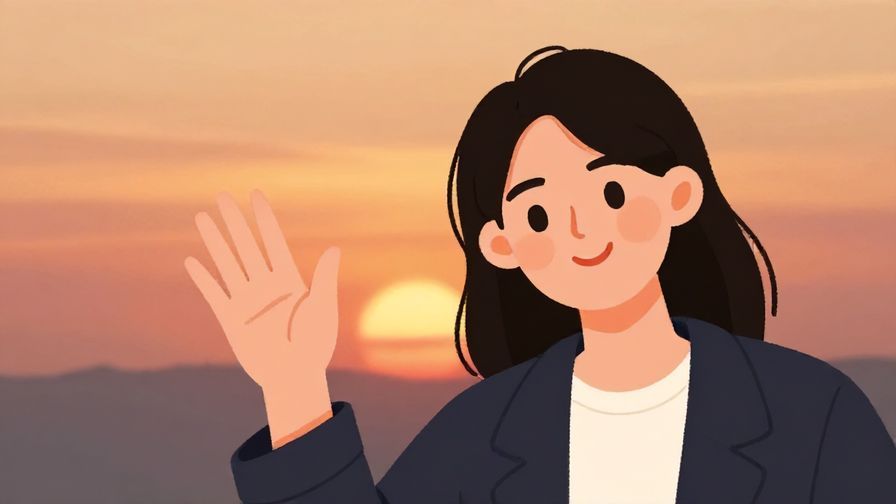 Illustration%20of%20a%20person%20waving%20goodbye%20with%20a%20soft%20smile%2C%20sunset%20background%2C%20warm%20and%20hopeful%20colors%2C%20illustrated%20style
