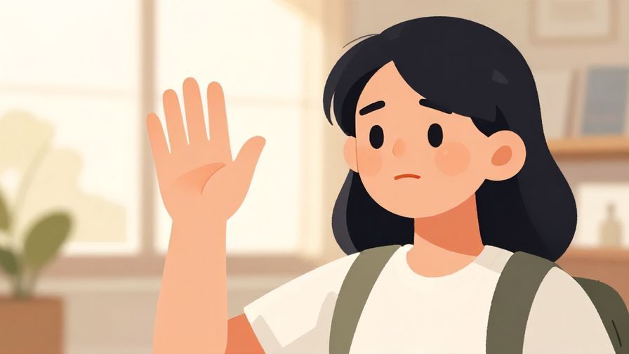 Illustration%20of%20a%20person%20waving%20off%20concern%20with%20a%20smiling%20face%2C%20soft%20sunlight%20in%20background%2C%20illustrated%20style