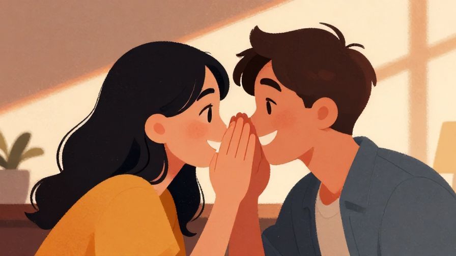 Illustration%20of%20a%20person%20whispering%20to%20a%20friend%20with%20a%20mischievous%20smile%2C%20a%20softly%20lit%20room%20with%20shadows%20and%20warm%20colors%2C%20illustrated%20style