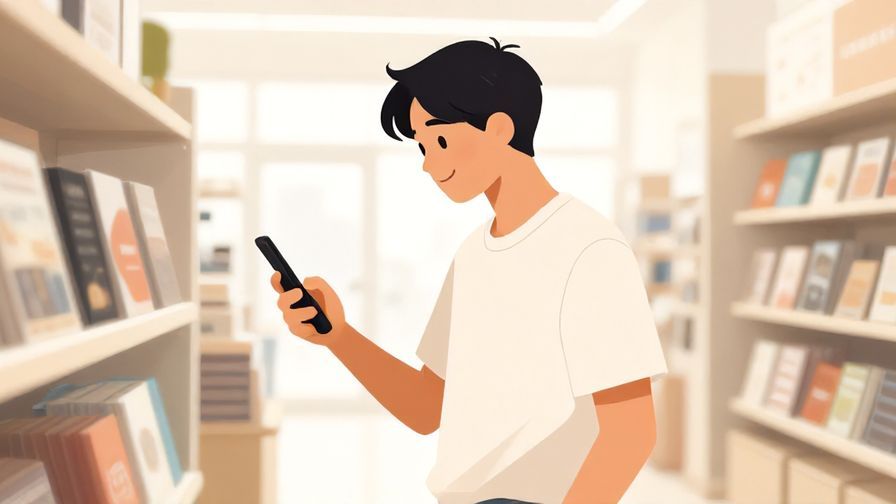 Illustration%20of%20a%20person%20with%20a%20casual%20attitude%20smiling%20while%20browsing%2C%20bright%20store%20background%2C%20illustrated%20style