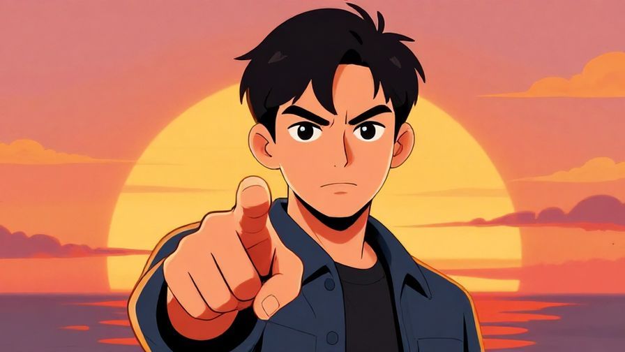 Illustration%20of%20a%20person%20with%20a%20determined%20expression%20and%20pointing%20finger%20toward%20viewer%2C%20vibrant%20sunset%20background%2C%20illustrated%20style