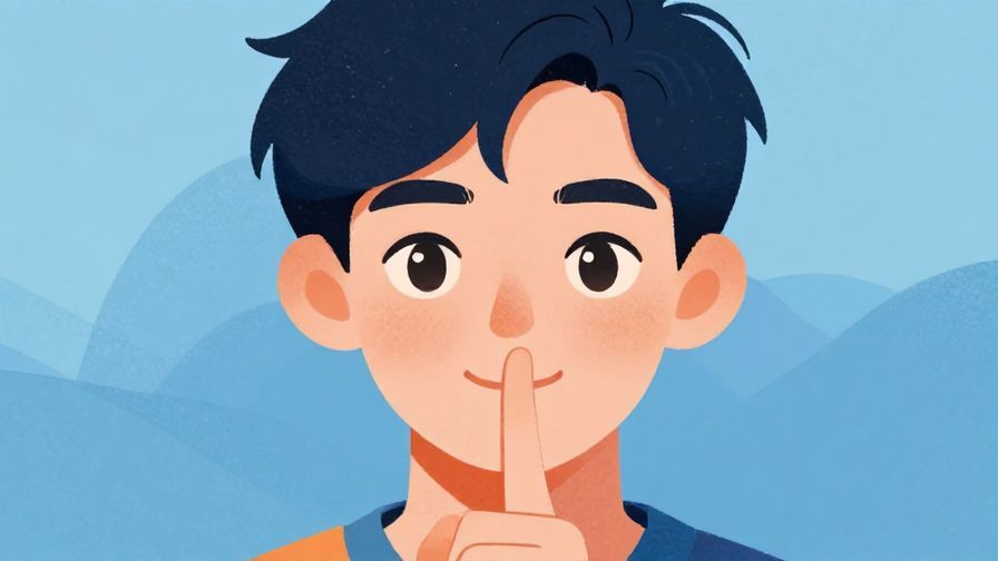 Illustration%20of%20a%20person%20with%20a%20finger%20to%20their%20lips%20and%20a%20gentle%20smile%2C%20background%20of%20soft%20blue%20shades%2C%20vibrant%20colors%2C%20illustrated%20style