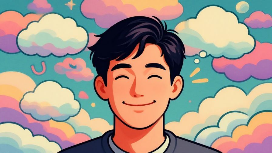 Illustration%20of%20a%20person%20with%20a%20half-smile%20and%20tilted%20head%2C%20surrounded%20by%20soft%20colorful%20clouds%20and%20floating%20symbols%20of%20thoughts%2C%20detailed%20background%2C%20vibrant%20colors%2C%20illustrated%20style