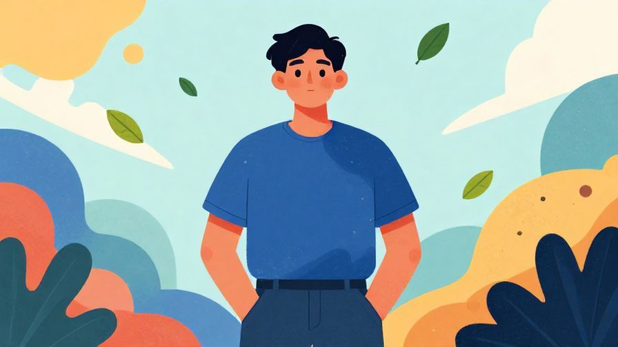 Illustration%20of%20a%20person%20with%20a%20neutral%20expression%2C%20hands%20in%20pockets%2C%20floating%20leaves%20and%20abstract%20shapes%20in%20the%20background%2C%20vibrant%20colors%2C%20illustrated%20style