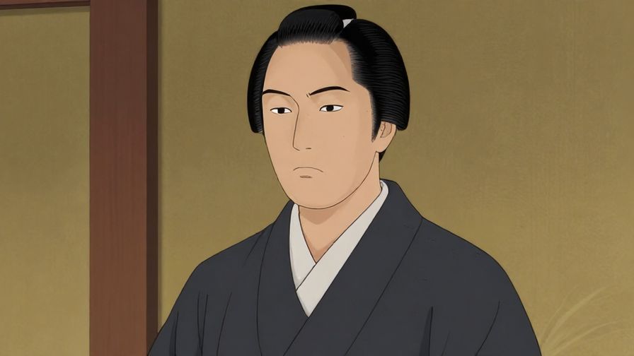 Illustration%20of%20a%20person%20with%20a%20slightly%20stern%20face%2C%20formal%20kimono%2C%20traditional%20Japanese%20setting%2C%20illustrated%20style