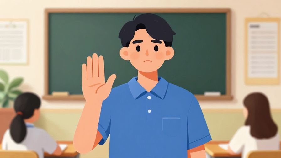 Illustration%20of%20a%20person%20with%20a%20slightly%20stern%20face%20gesturing%20for%20order%2C%20indoor%20classroom%20setting%2C%20vibrant%20colors%2C%20illustrated%20style